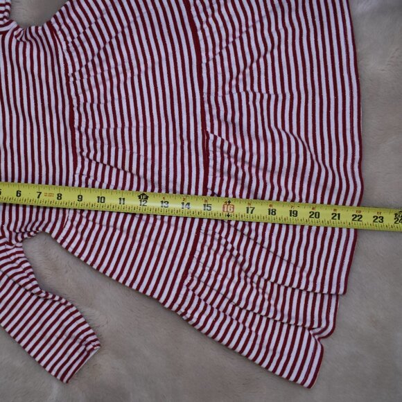 Baby Gap Girls Striped Dress Size 5 Long Sleeve Red White Holiday - Picture 4 of 9